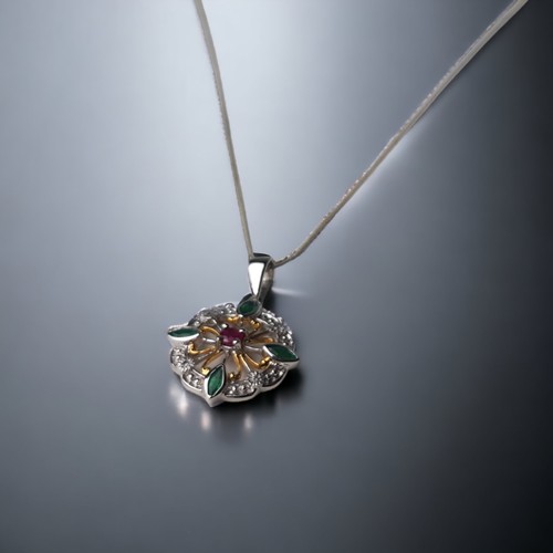 A 9ct White Gold Diamond and