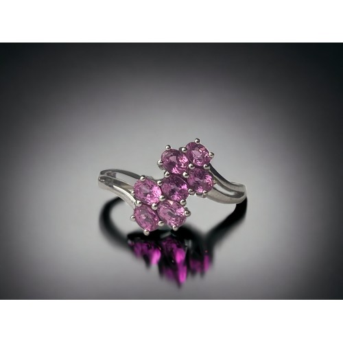A 9ct white gold ladies Pink