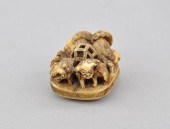 A Anabori Netsuke Carved ivory