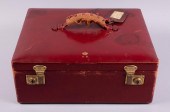 A. ANTINORI RED LEATHER TRAVEL