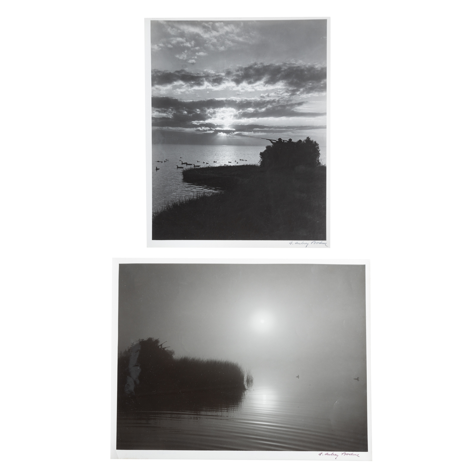 A. AUBREY BODINE. TWO PHOTOGRAPHS