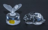 A BACCARAT BUTTERFLY & RABBIT