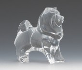 A Baccarat Chow Dog Clear crys
