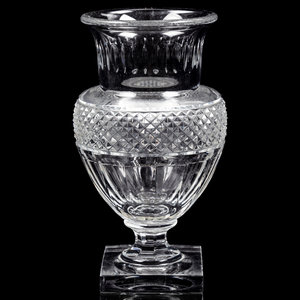 A Baccarat Cut Glass Vase 20th