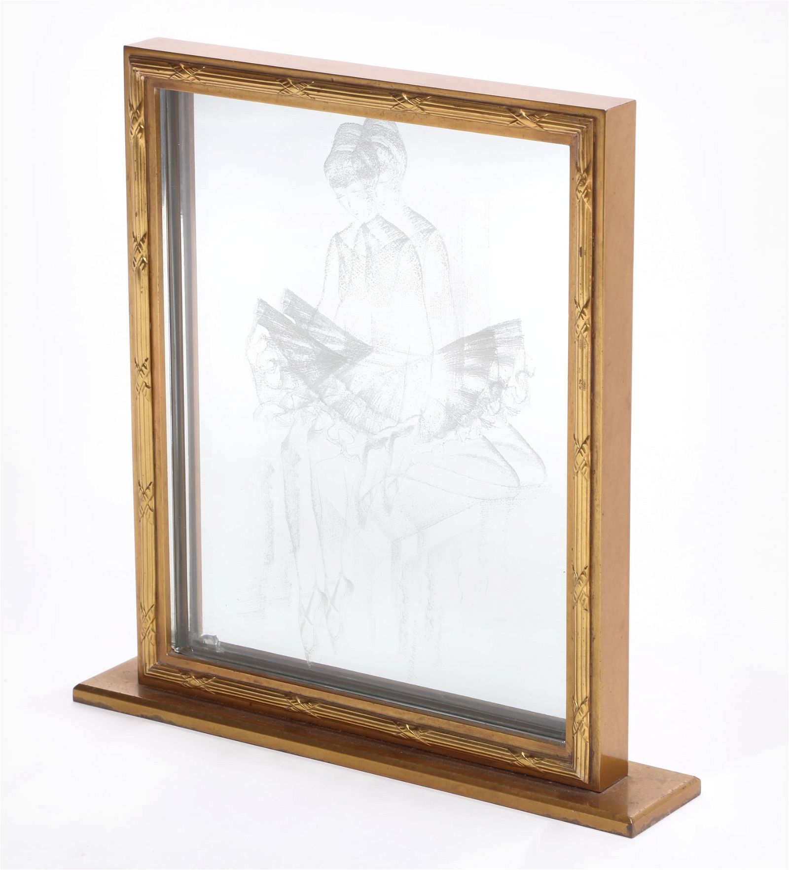 A BACCARAT FIGURAL PANEL OF A