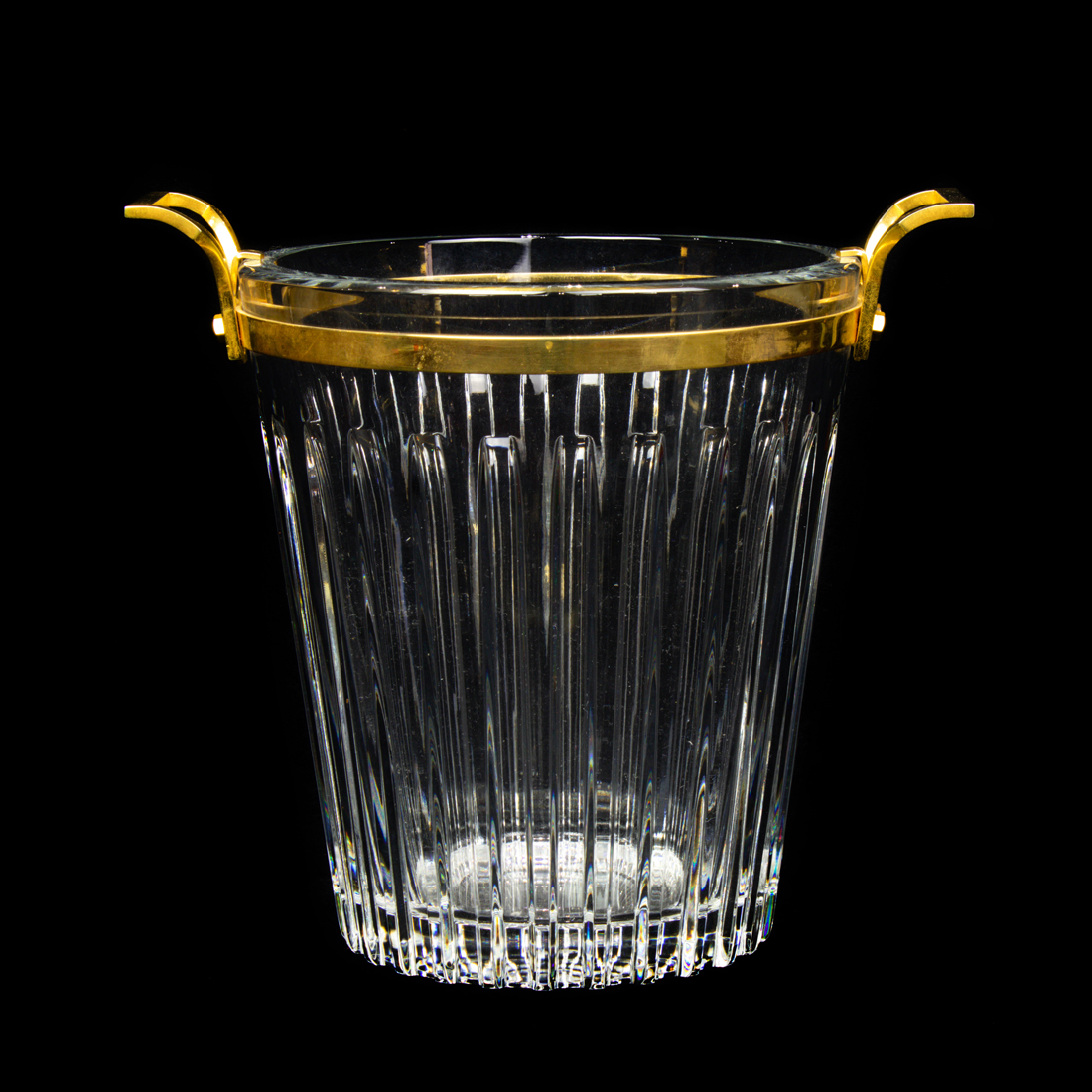 A BACCARAT GLASS AND GILT BRONZE
