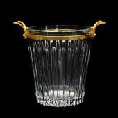 A BACCARAT GLASS AND GILT BRON