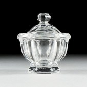 A BACCARAT LIDDED CRYSTAL NUT/