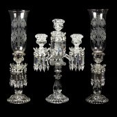 A BACCARAT MOLDED GLASS ASSEMB