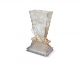A BACCARAT MOLDED GLASS "GRASS