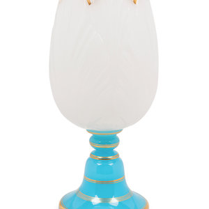 A Baccarat Opaline Glass Vase