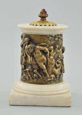 A Bacchanalian Bronze Bas Relief on