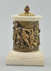 A Bacchanalian Bronze Bas Reli