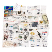 A BAG OF ASSORTED GEMSTONES<br