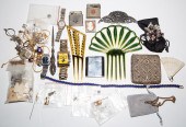 A BAG OF VINTAGE COSTUME JEWEL