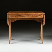 A BAKER REGENCY STYLE YEW WOOD