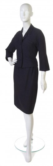 A Balenciaga Couture Navy Skir