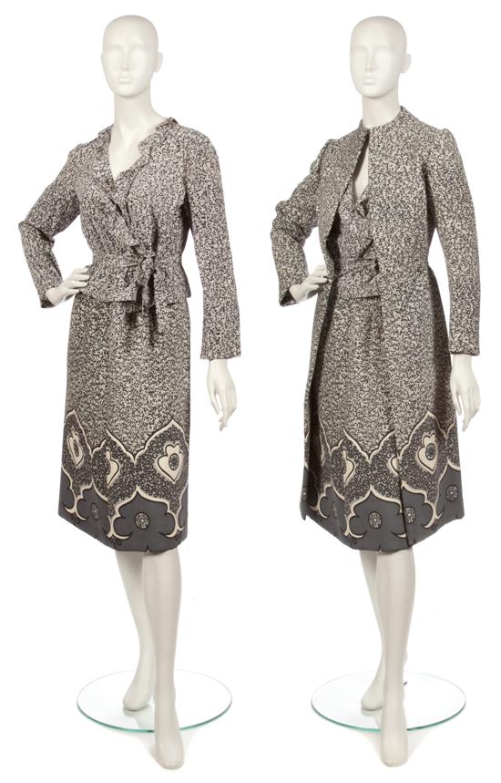 A Balestra Blue Printed Wool