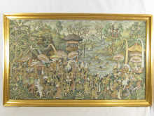 A Balinese painting of a wedding by