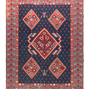 A Balkan Kilim Wool Rug First