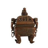 A BAMBOO CARVING BEAST INCENSE