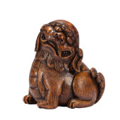 A BAMBOO CARVING BEAST ORNAMEN