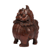 A BAMBOO CARVING INCENSE BURNE