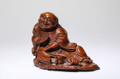 A BAMBOO CARVING OF LIUHAI PLA