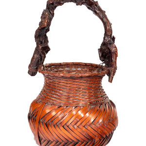 A Bamboo Flower Arranging Basket