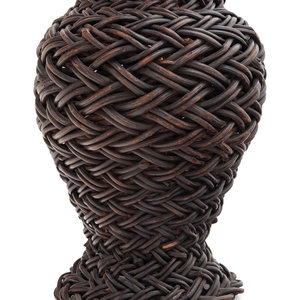 A Bamboo Flower Arranging Basket in
