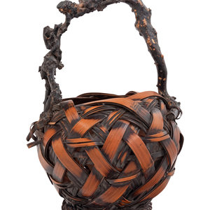 A Bamboo Flower Arranging Basket