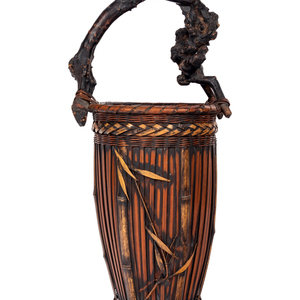 A Bamboo Flowering Arranging Basket