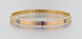 A Bangle Bracelet with Blue Sp