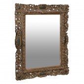 A BAROQUE POLYCHROME AND GILTW