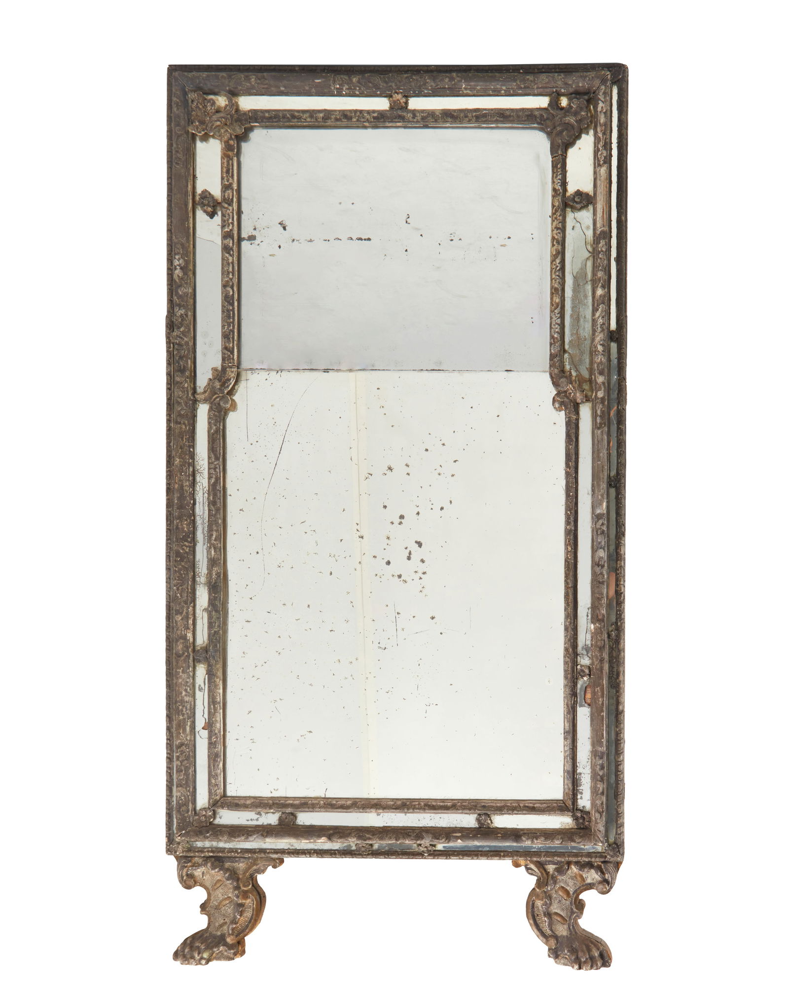 A BAROQUE SILVERED AND GILTWOOD