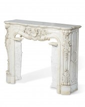 A BAROQUE STYLE CARRARA MARBLE