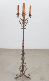 A BAROQUE STYLE GILT AND WROUG