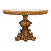 A BAROQUE STYLE GILTWOOD AND M