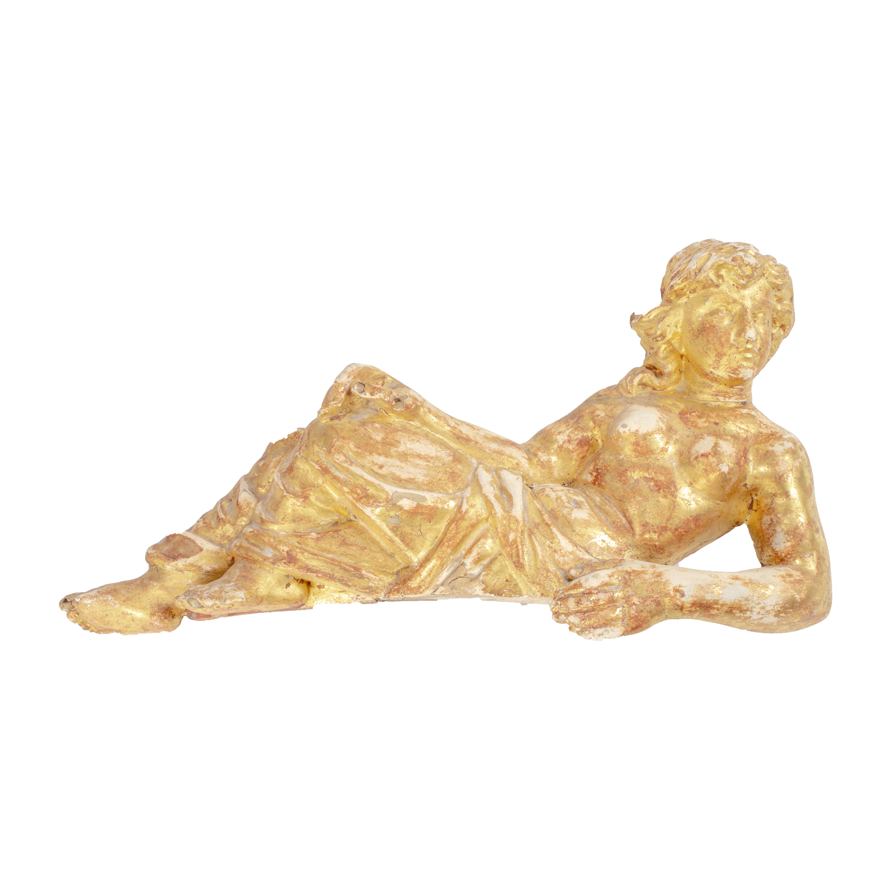 A BAROQUE STYLE GILTWOOD FIGURAL