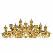 A BAROQUE STYLE GILTWOOD NINE-