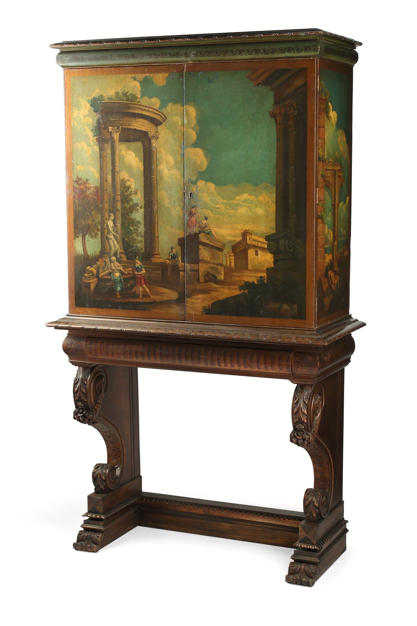 A BAROQUE STYLE PAINT DECORATED