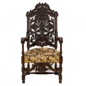 A BAROQUE STYLE REIN BACK CHAI