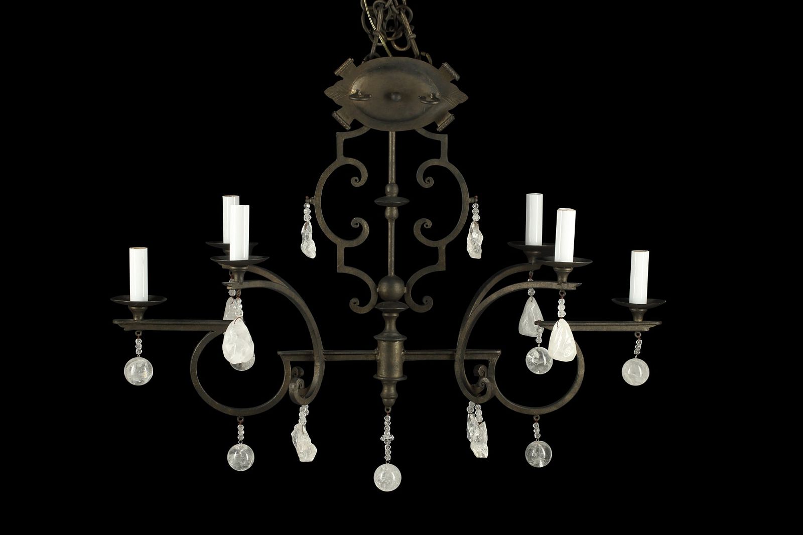 A BAROQUE STYLE SIX LIGHT