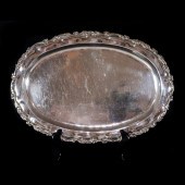 A BAROQUE STYLE STERLING TRAY,