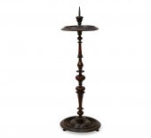 A BAROQUE STYLE TURNED WALNUT