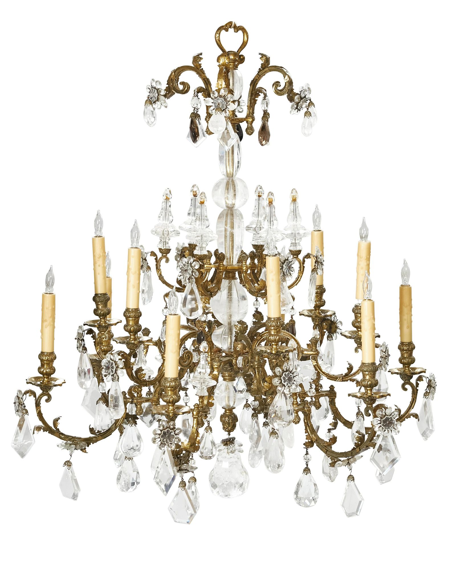 A BAROQUE STYLE  TWELVE LIGHT