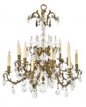 A BAROQUE STYLE  TWELVE LIGHT