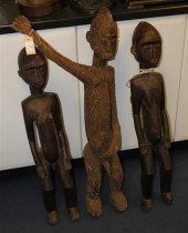 A Bateba style carved wood spi
