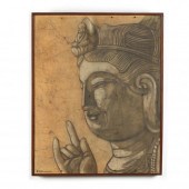 A BATIK PAINTING OF A BODHISAT