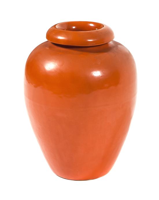 A Bauer Glazed Pottery Oil Jar of